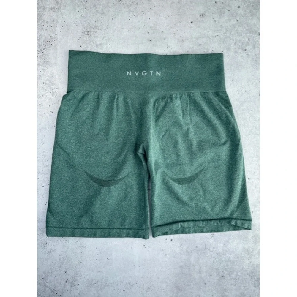 NVGTN Contour‎ Seamless Shorts Forest Green L High Waist Gymcore Workout